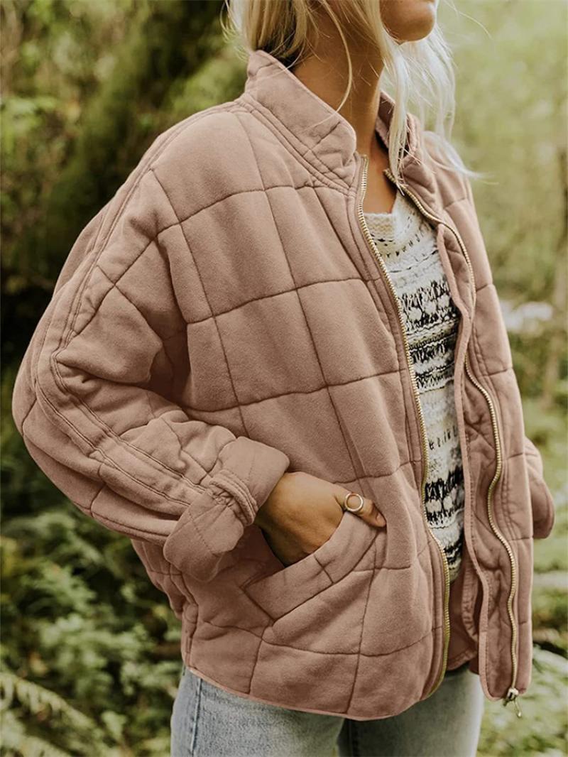 Lila | Women's Quilted Jacket | Zip Front Casual
