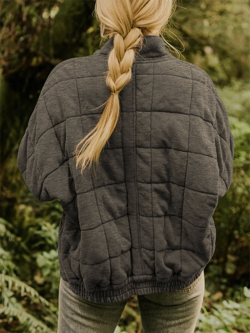 Lila | Women's Quilted Jacket | Zip Front Casual