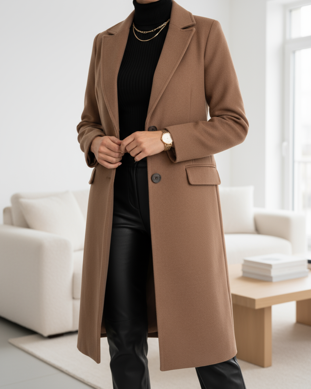 Ilse | Women's Single-Breasted Trench Coat | Notched Lapel