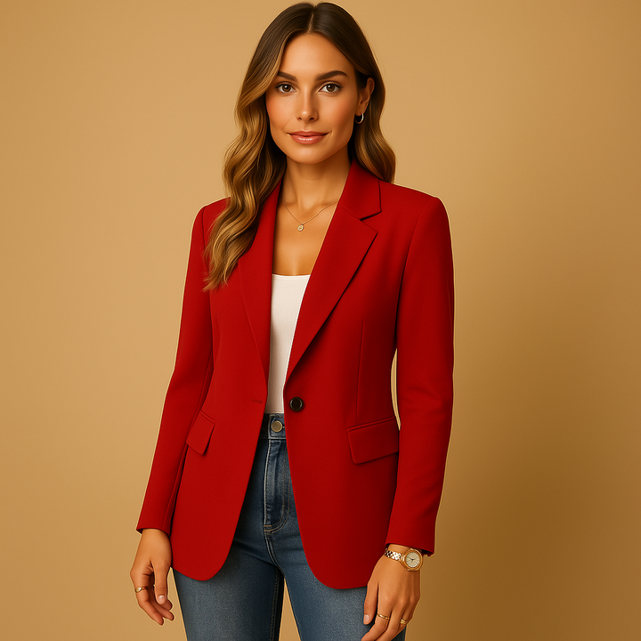 Acantha | Women's Tailored Blazer | Long Sleeve Lapel Button Office