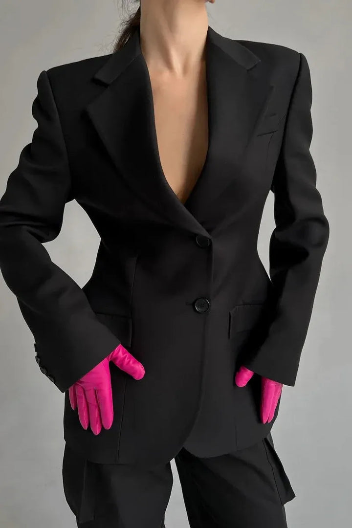 Alfrun | Women's Tailored Blazer | Peak Lapel Pockets Office