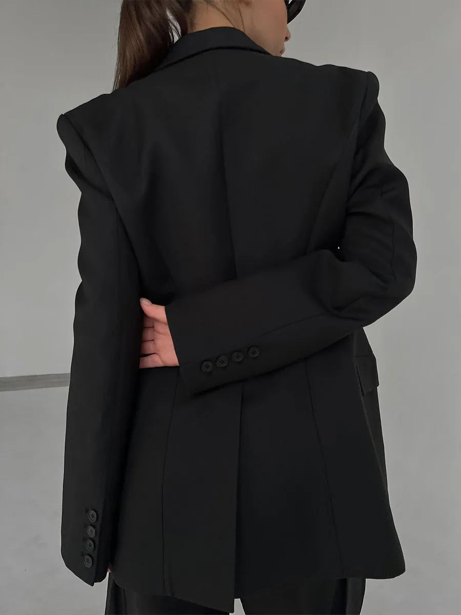Alfrun | Women's Tailored Blazer | Peak Lapel Pockets Office