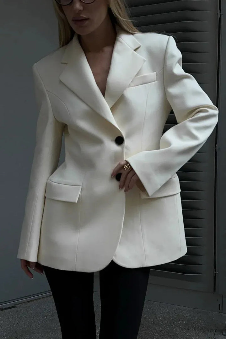 Alfrun | Women's Tailored Blazer | Peak Lapel Pockets Office