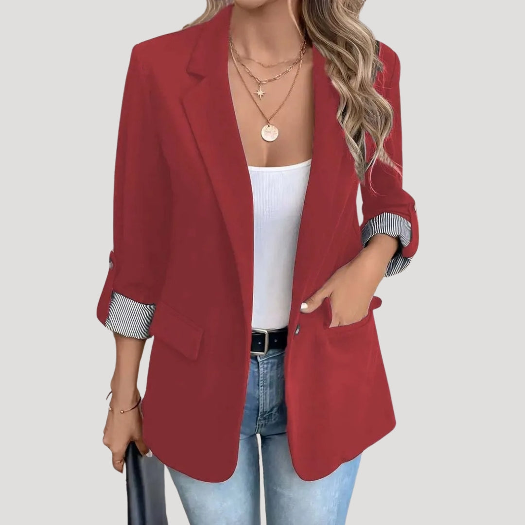 Atalante | Women's Tailored Blazer | Roll Up Sleeves Lapel Casual