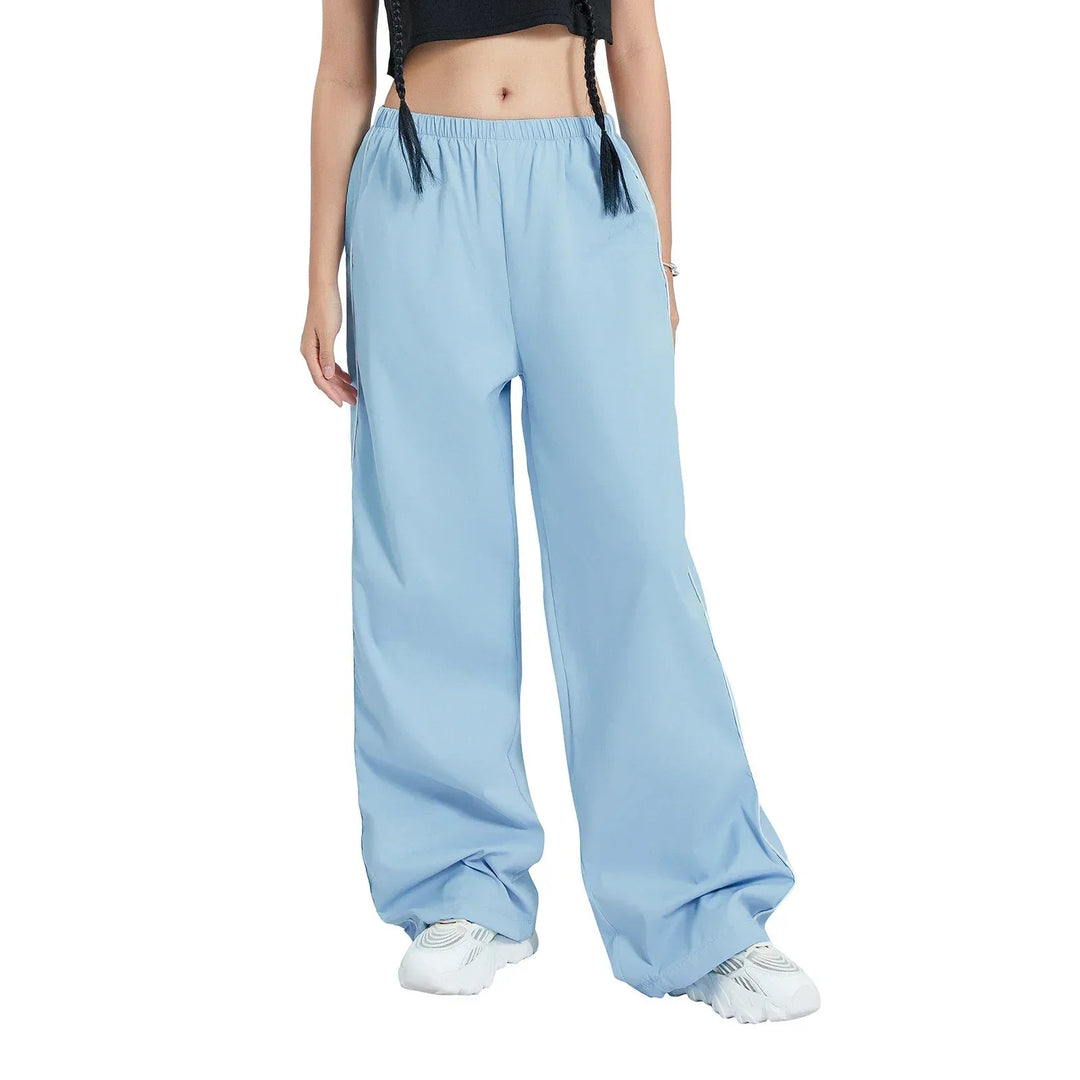 Uta | Women's Baggy Track Pants Wide Leg | Side Stripe Casual