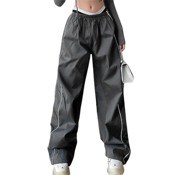 Uta | Women's Baggy Track Pants Wide Leg | Side Stripe Casual