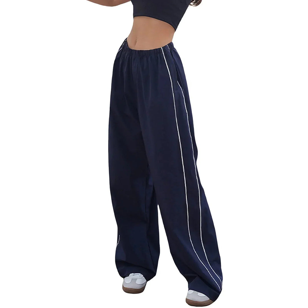 Uta | Women's Baggy Track Pants Wide Leg | Side Stripe Casual