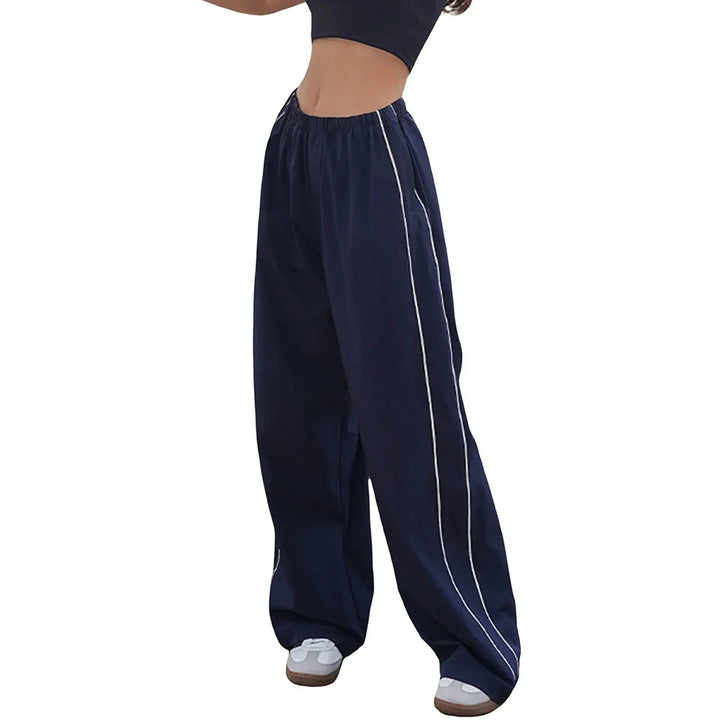 Uta | Women's Baggy Track Pants Wide Leg | Side Stripe Casual