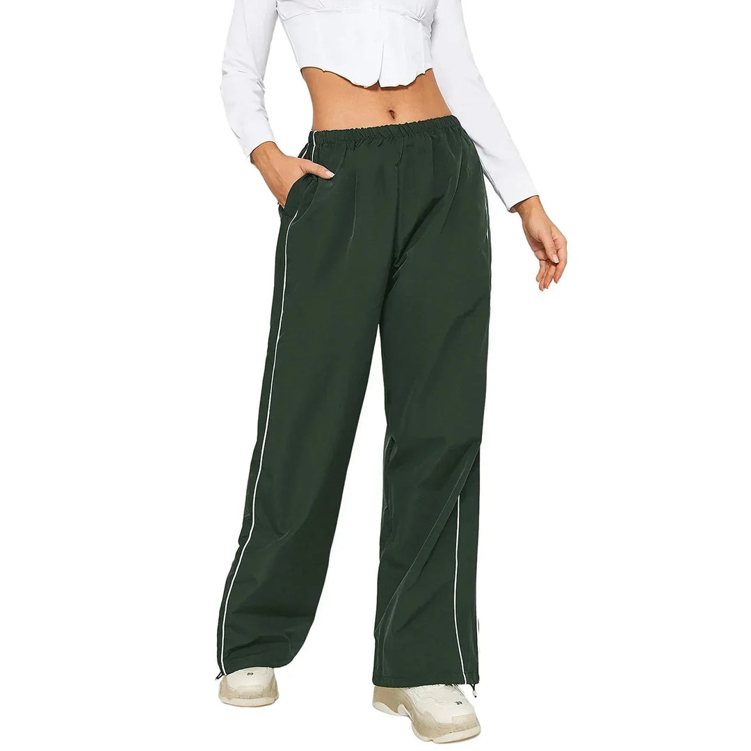 Uta | Women's Baggy Track Pants Wide Leg | Side Stripe Casual