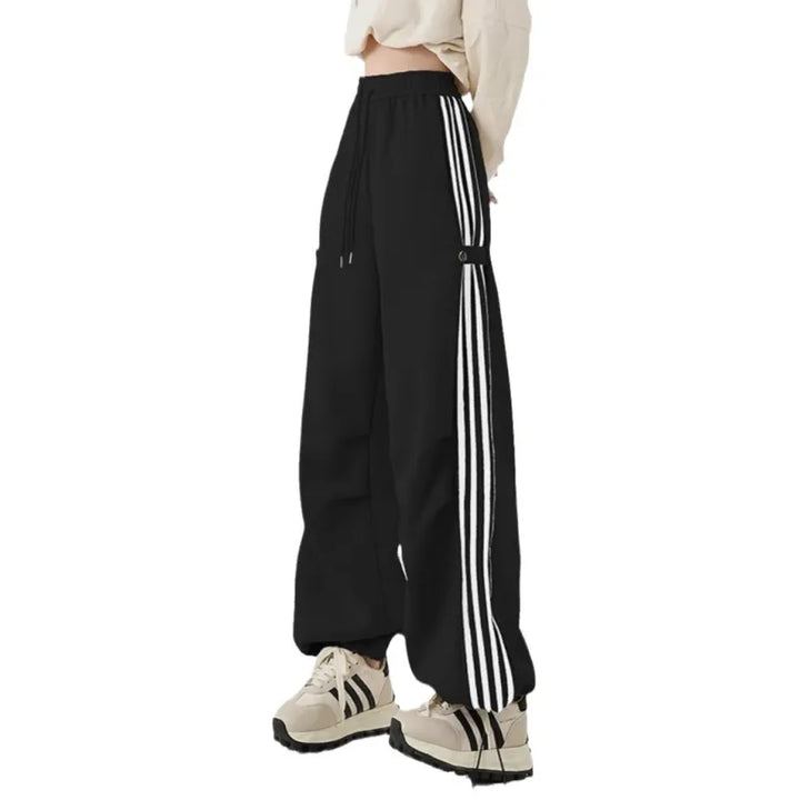 Cunimund | Women's Baggy Track Pants High Waist | Side Stripe