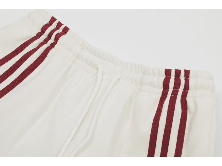 Lysistrata | Women's Cargo Striped Track Pants | Wide Leg High Waist