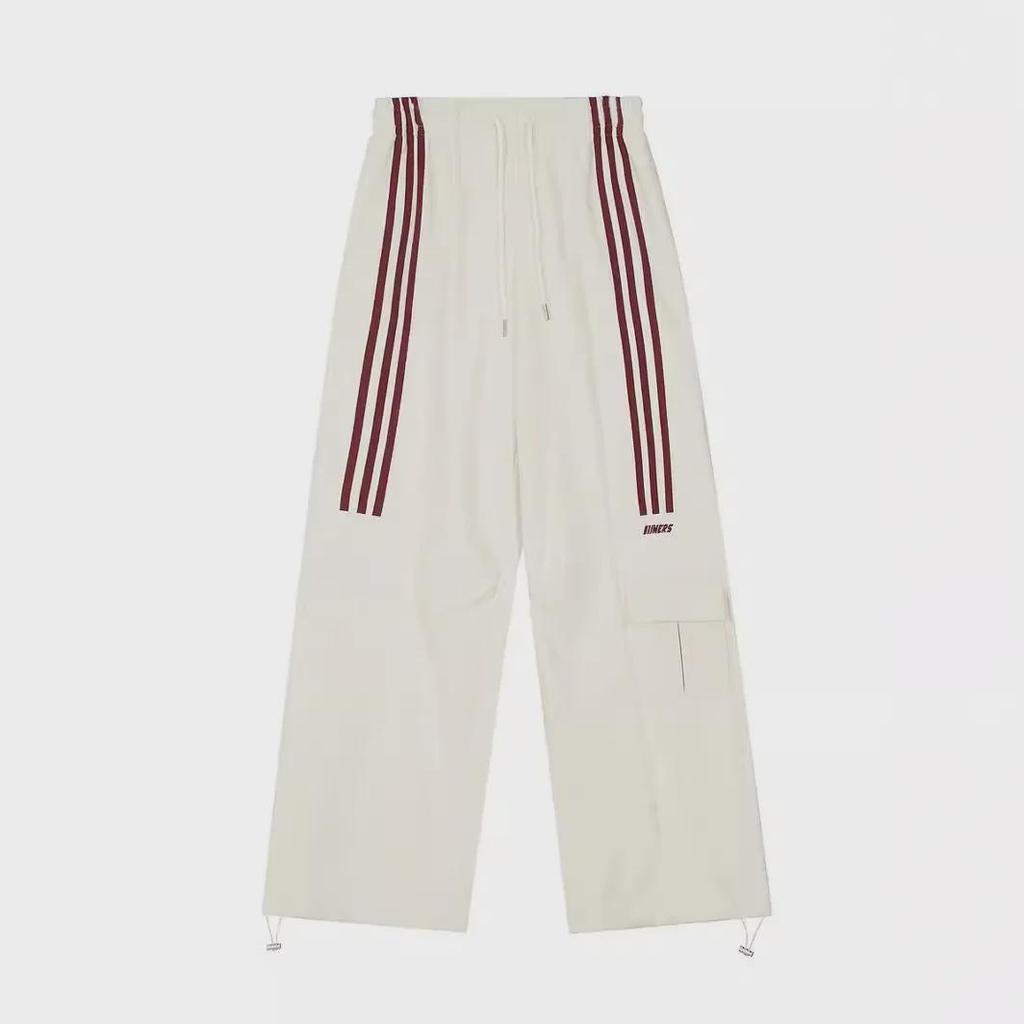 Lysistrata | Women's Cargo Striped Track Pants | Wide Leg High Waist