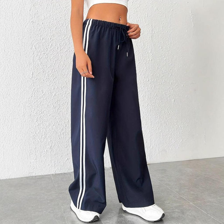 Aphrodite | Women's Wide Leg Track Pants | Palazzo Side Stripe