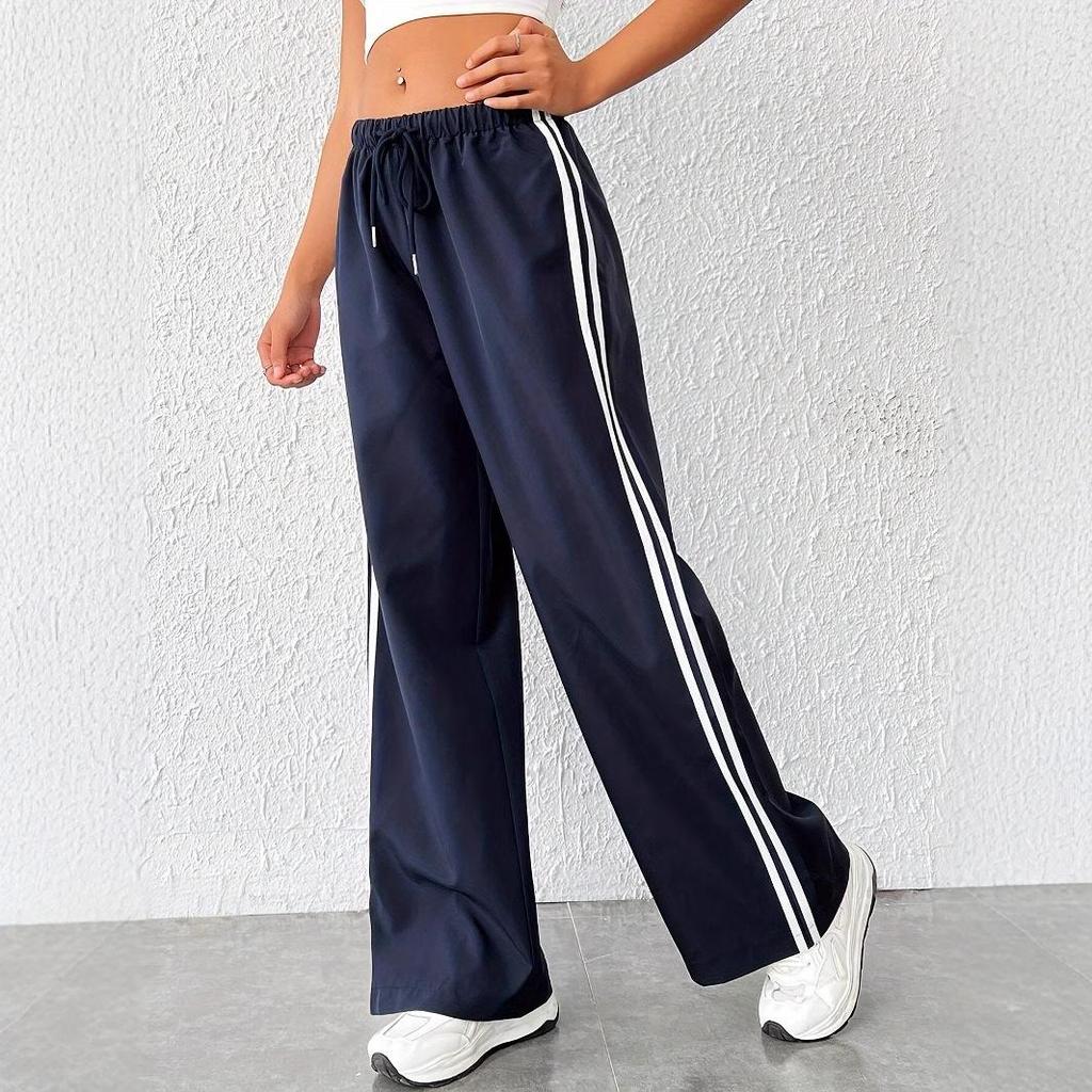 Aphrodite | Women's Wide Leg Track Pants | Palazzo Side Stripe