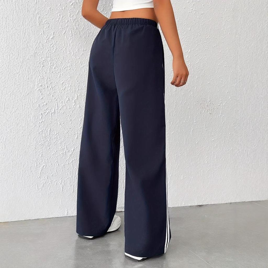 Aphrodite | Women's Wide Leg Track Pants | Palazzo Side Stripe
