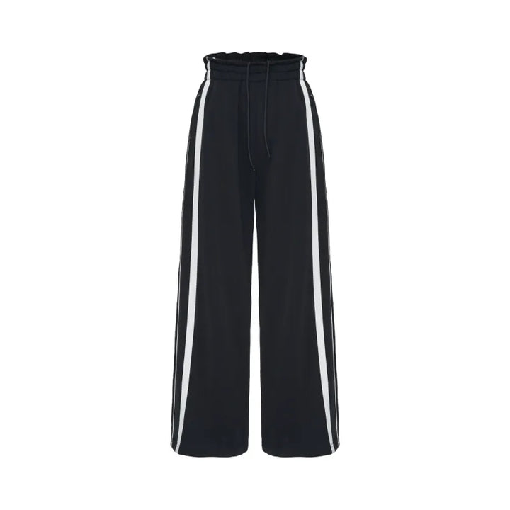 Niobe | Women's Wide Leg Track Pants | Side Stripe Zip Pockets
