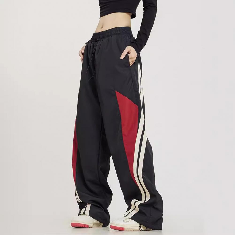 Eudoxia | Women's Baggy Wide Leg Track Pants | Contrast Side Panels