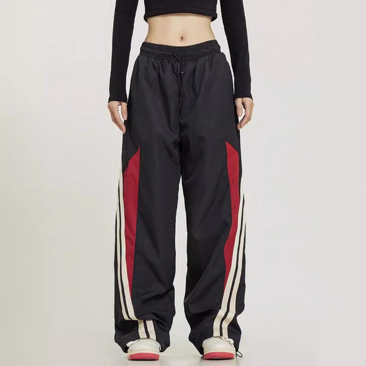 Eudoxia | Women's Baggy Wide Leg Track Pants | Contrast Side Panels