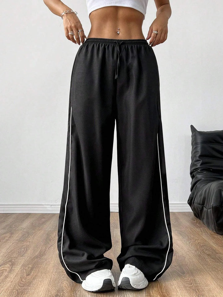 Aisling | Women's Baggy Track Pants | Drawstring Side Piping