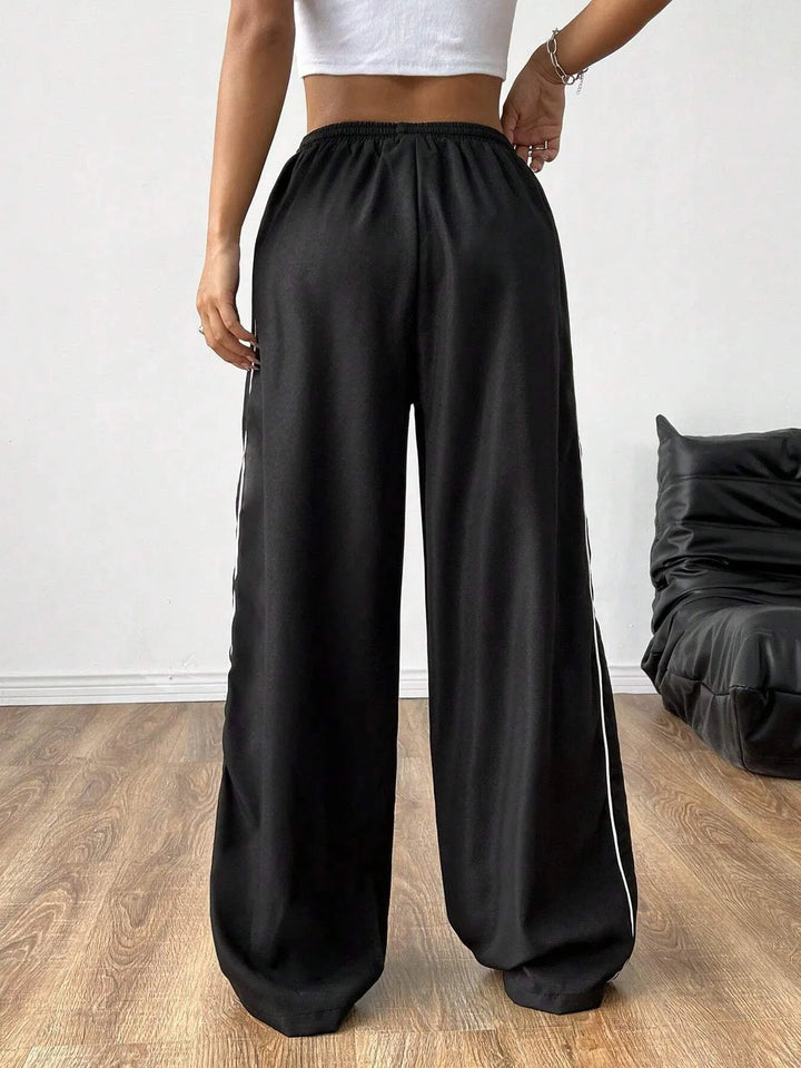 Aisling | Women's Baggy Track Pants | Drawstring Side Piping