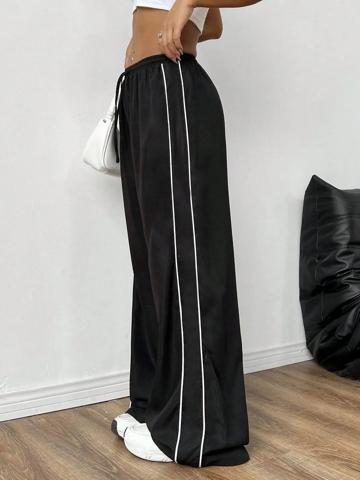 Aisling | Women's Baggy Track Pants | Drawstring Side Piping