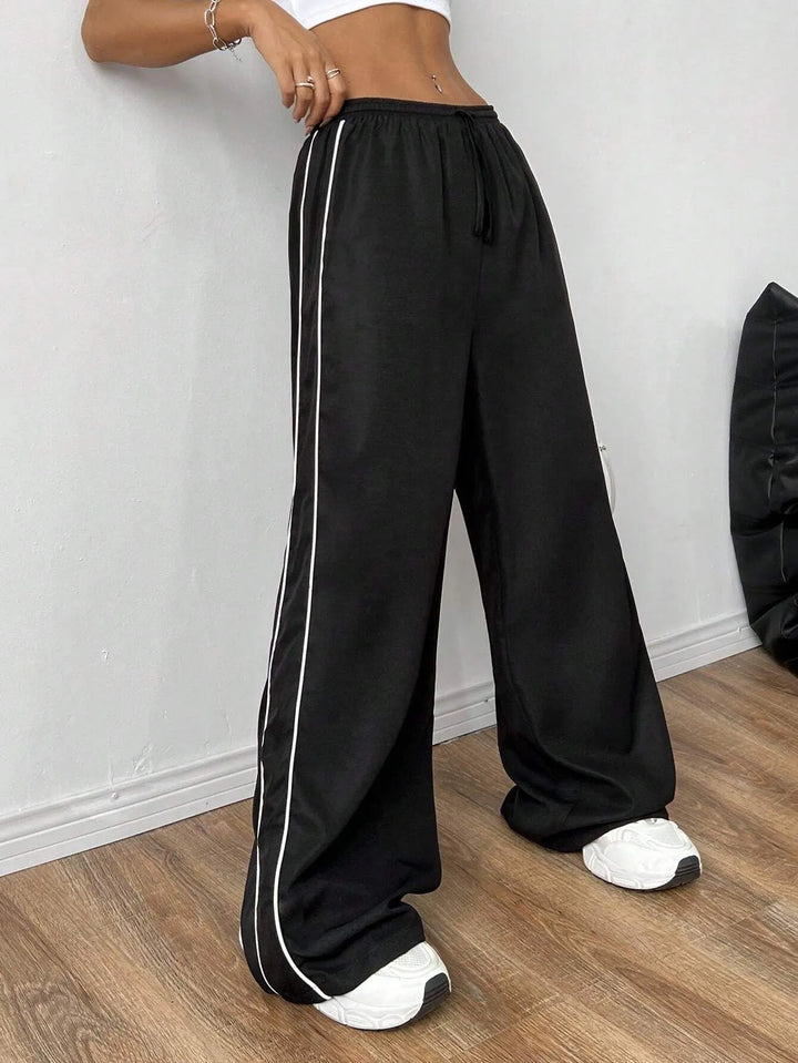 Aisling | Women's Baggy Track Pants | Drawstring Side Piping