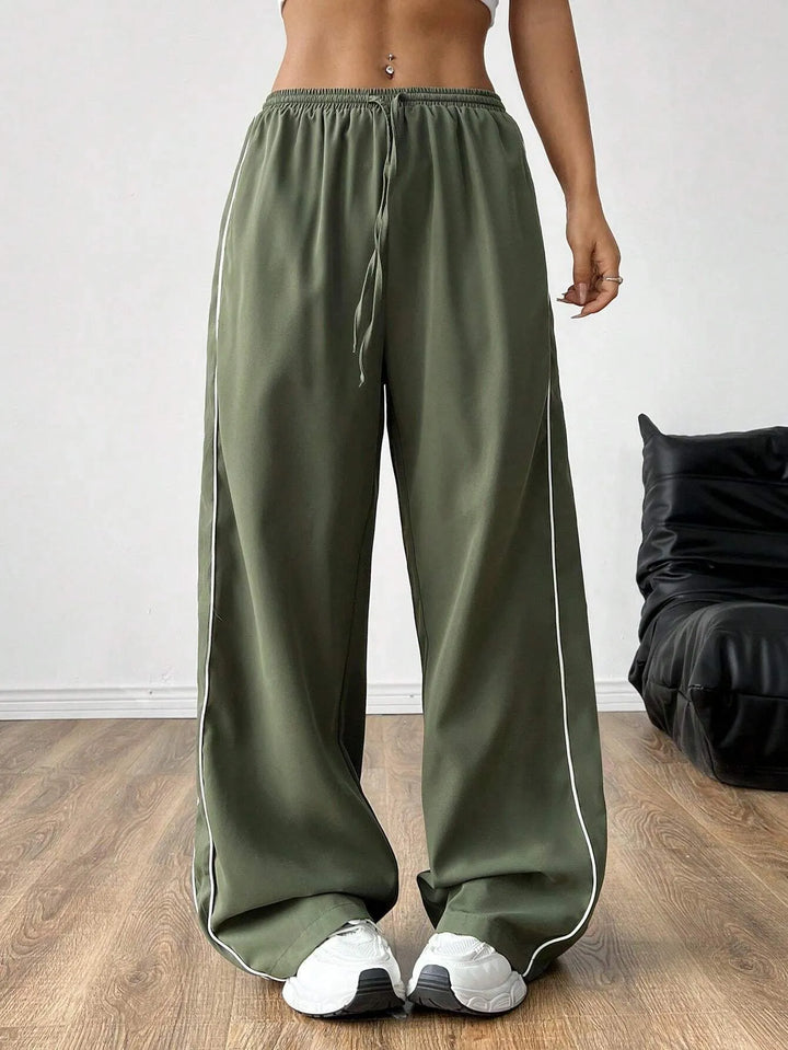 Aisling | Women's Baggy Track Pants | Drawstring Side Piping