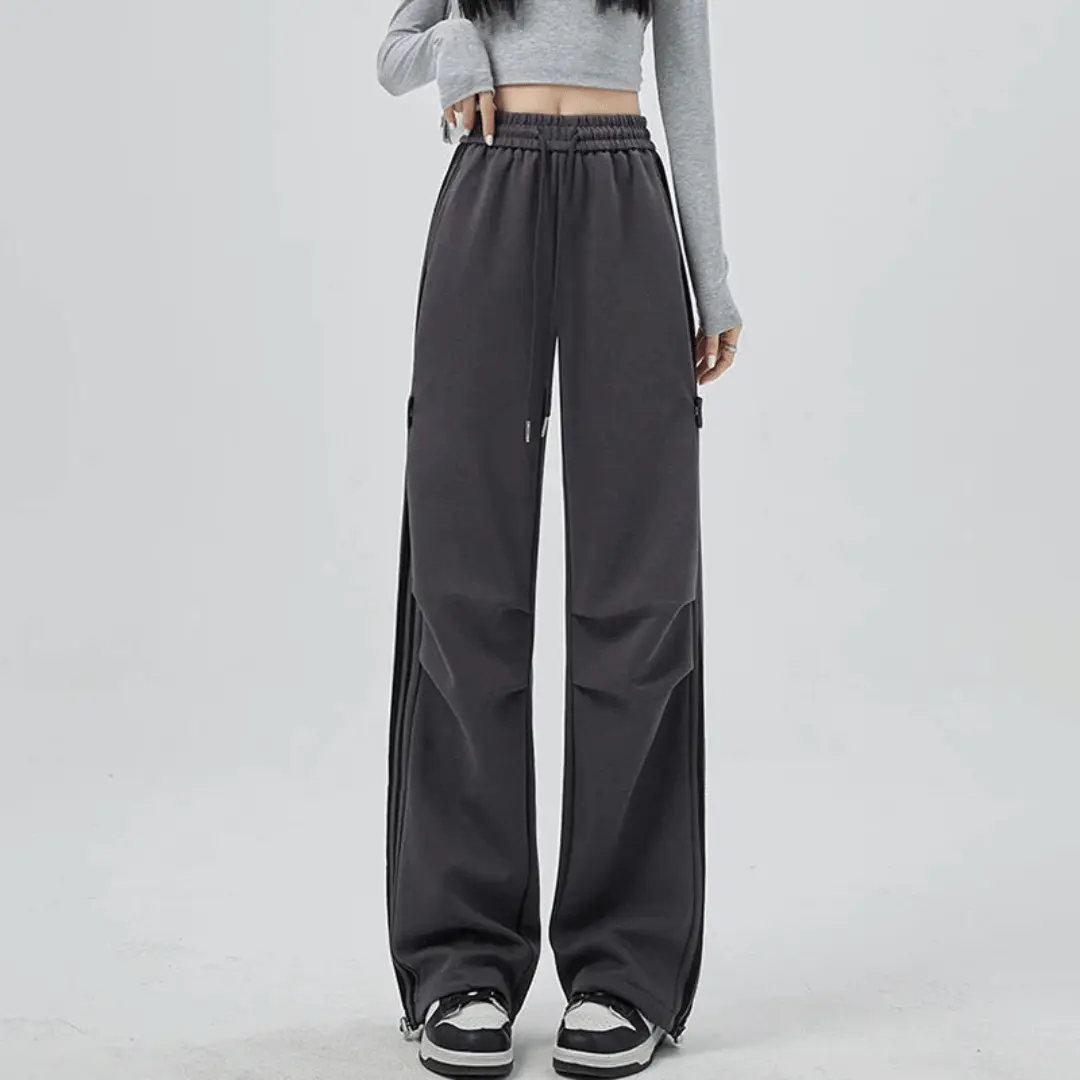 Eirene | Women's Wide Leg Track Pants | Drawstring Waist