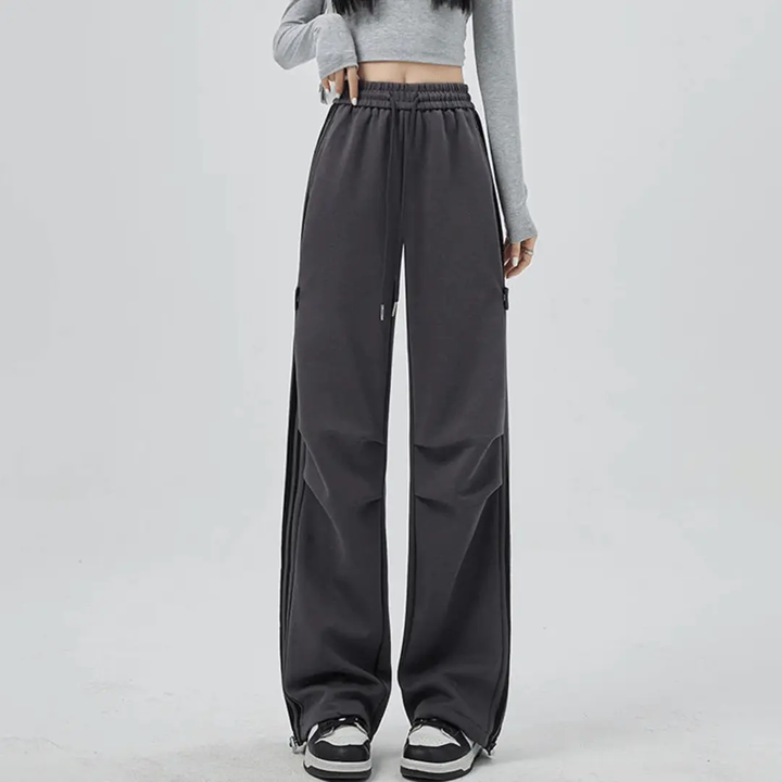 Eirene | Women's Wide Leg Track Pants | Drawstring Waist
