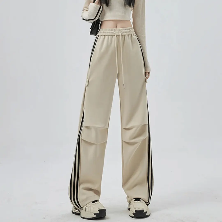 Eirene | Women's Wide Leg Track Pants | Drawstring Waist
