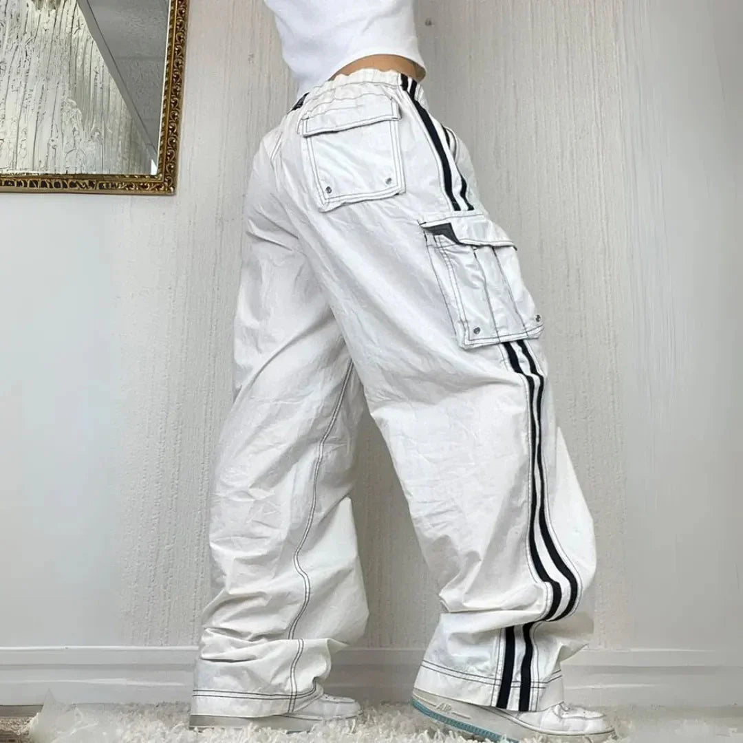Calypso | Women's Baggy Track Pants | Side Stripes Drawstring