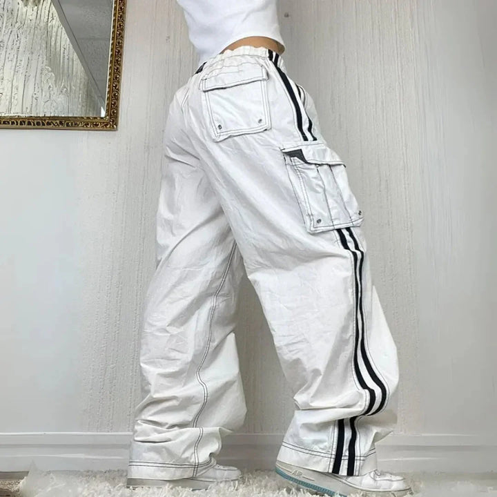 Calypso | Women's Baggy Track Pants | Side Stripes Drawstring