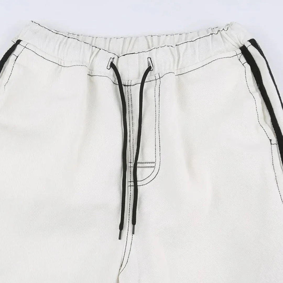 Calypso | Women's Baggy Track Pants | Side Stripes Drawstring