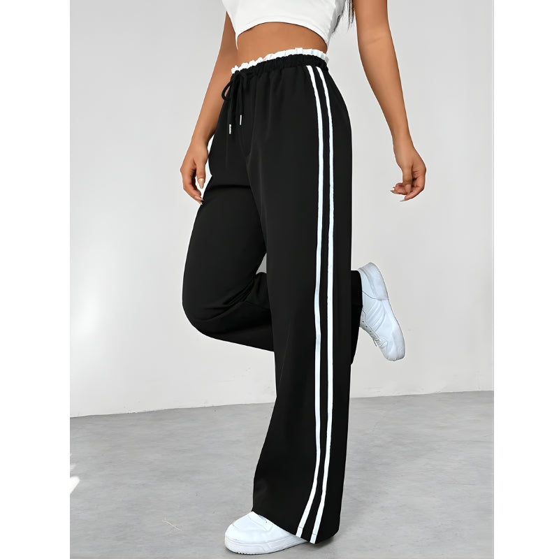 Lede | Women's Wide Leg Track Pants | Drawstring Gym