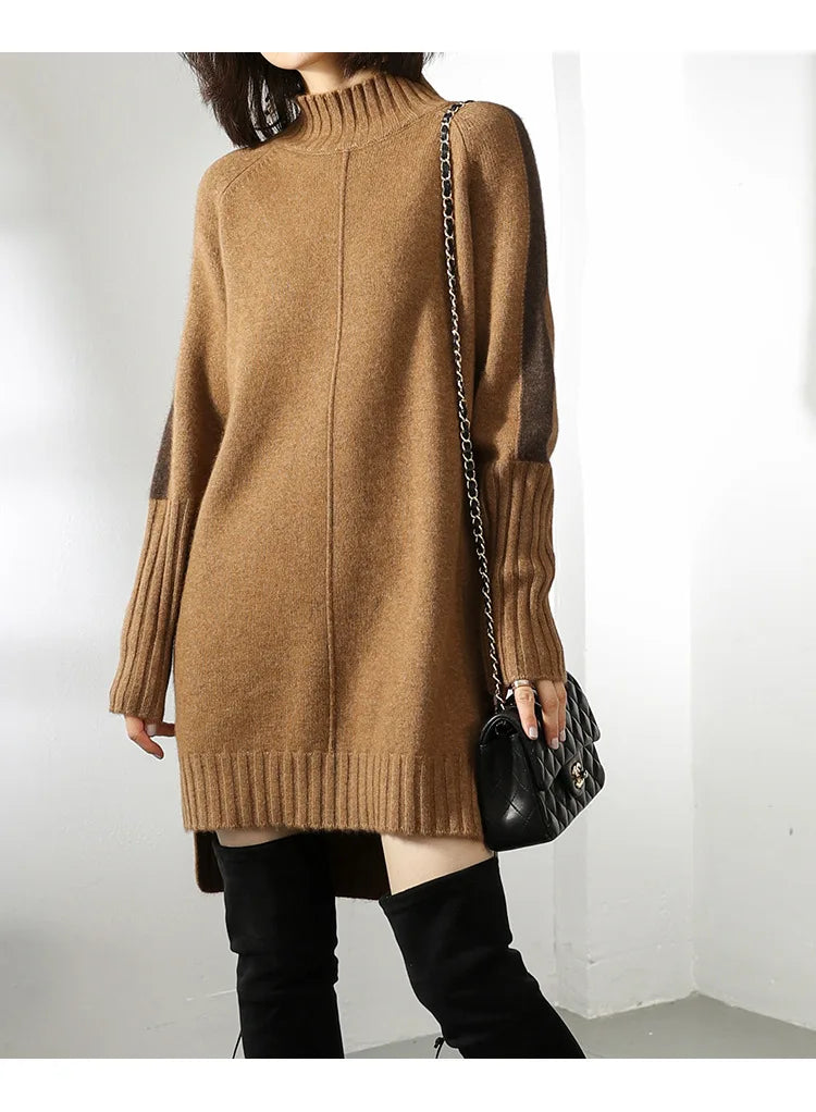 Ceolswith | Knit Turtle Neck Mini Dress