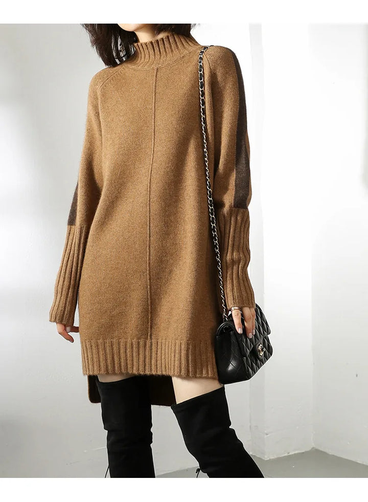 Ceolswith | Knit Turtle Neck Mini Dress