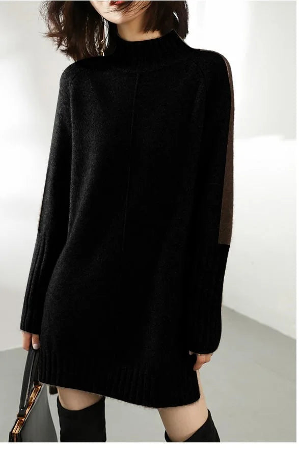 Ceolswith | Knit Turtle Neck Mini Dress