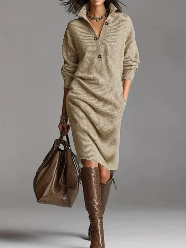 Terentia | Winter Dress Midi Turtleneck