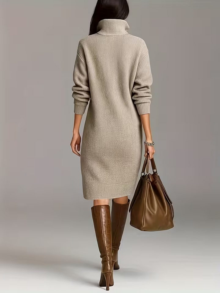 Terentia | Winter Dress Midi Turtleneck