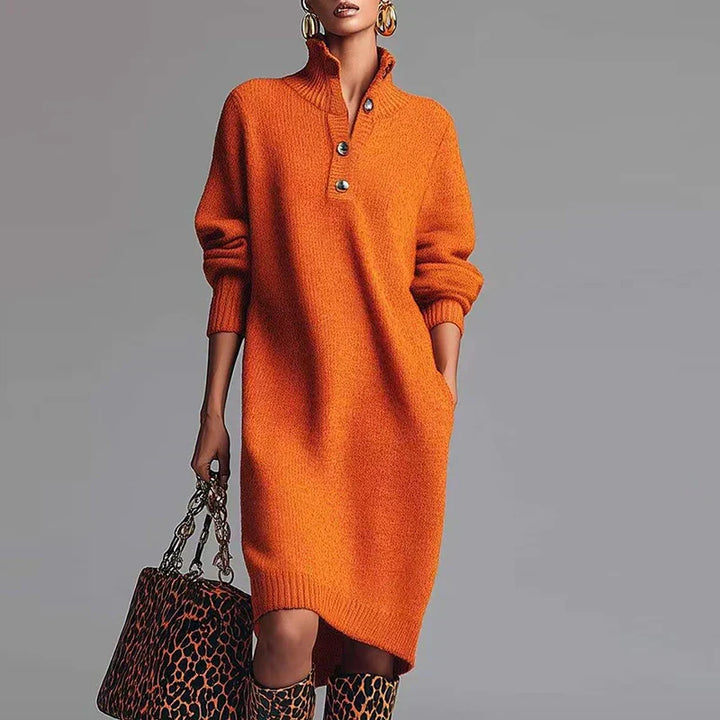 Terentia | Winter Dress Midi Turtleneck