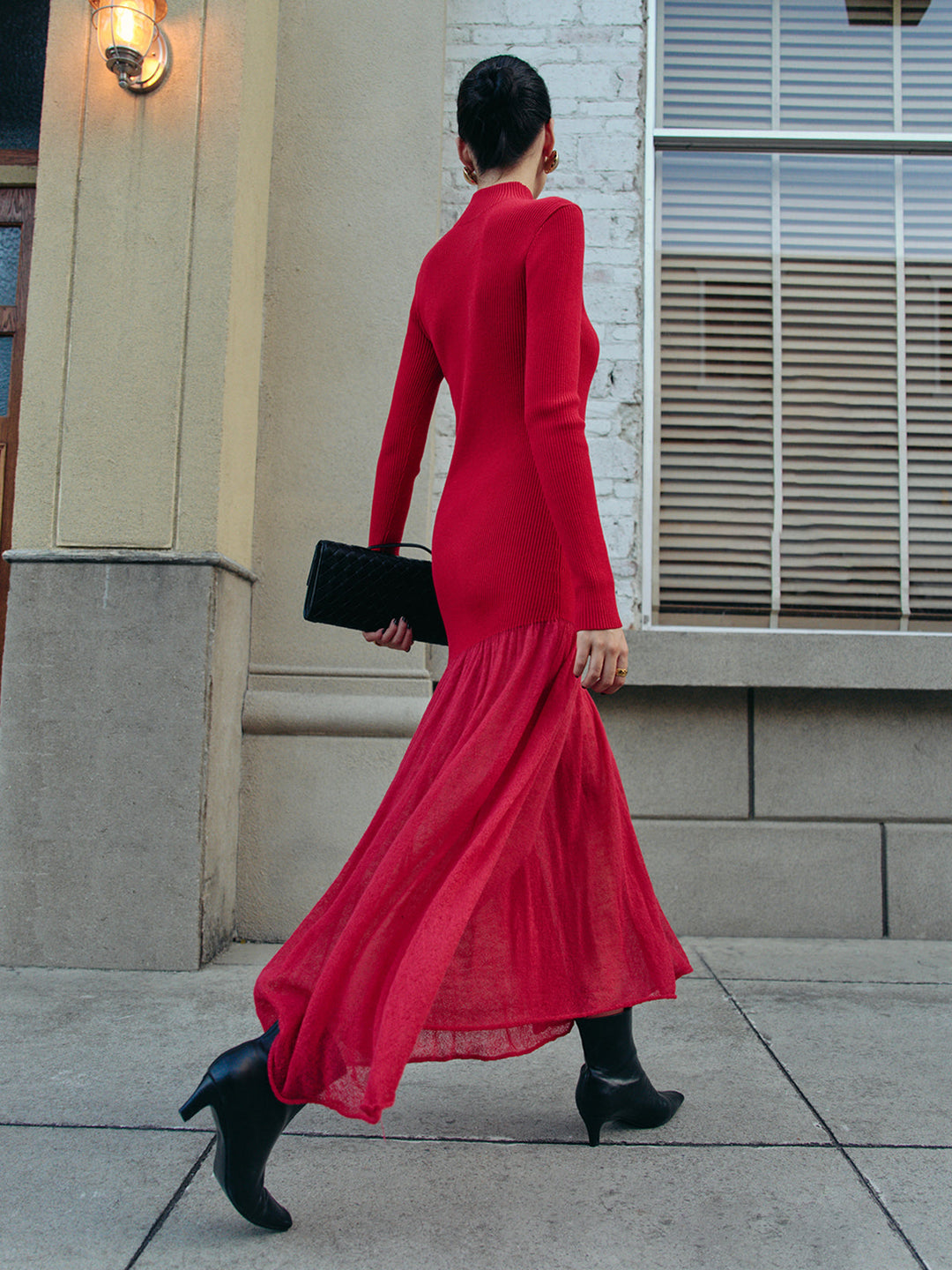 Pascale | Knit Maxi Dress | Mock Neck