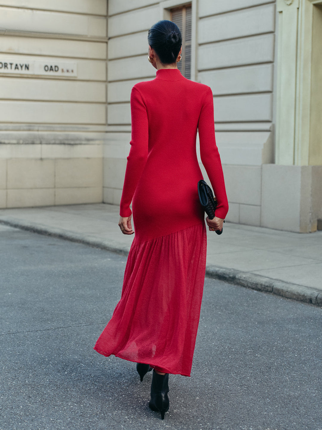 Pascale | Knit Maxi Dress | Mock Neck
