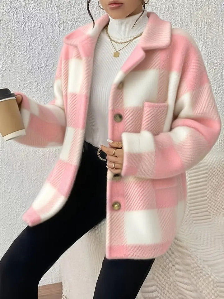 Lucilla | Women's Plaid Winter Jacket | Button Up