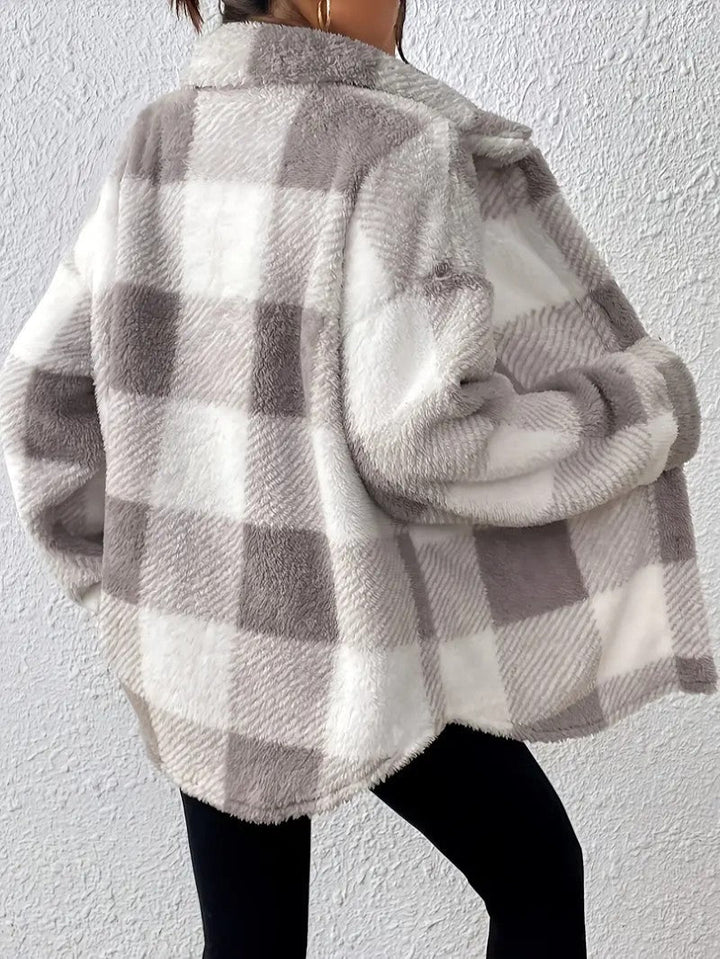Lucilla | Women's Plaid Winter Jacket | Button Up