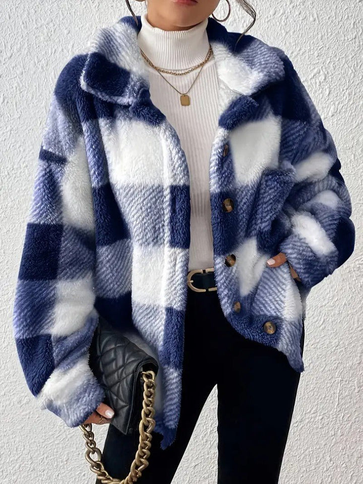 Lucilla | Women's Plaid Winter Jacket | Button Up