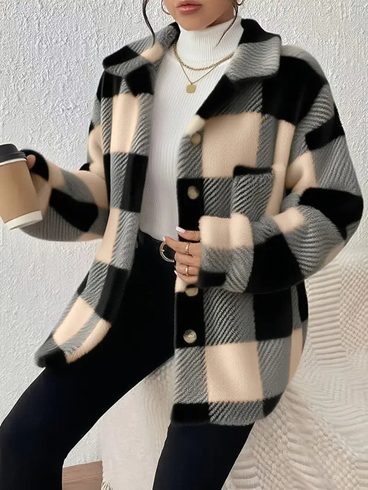 Lucilla | Women's Plaid Winter Jacket | Button Up