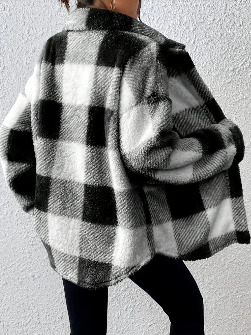 Lucilla | Women's Plaid Winter Jacket | Button Up