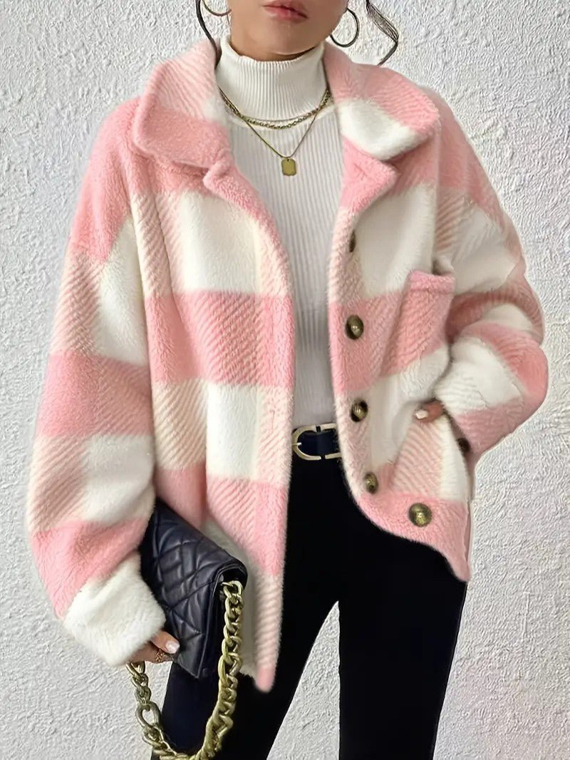Lucilla | Women's Plaid Winter Jacket | Button Up