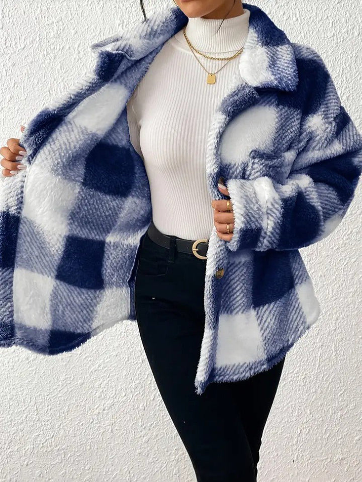 Lucilla | Women's Plaid Winter Jacket | Button Up
