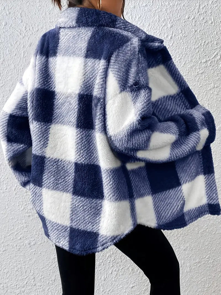 Lucilla | Women's Plaid Winter Jacket | Button Up